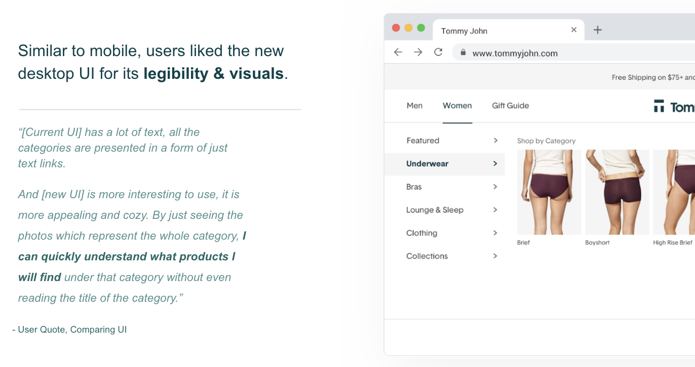 Desktop usability test feedback